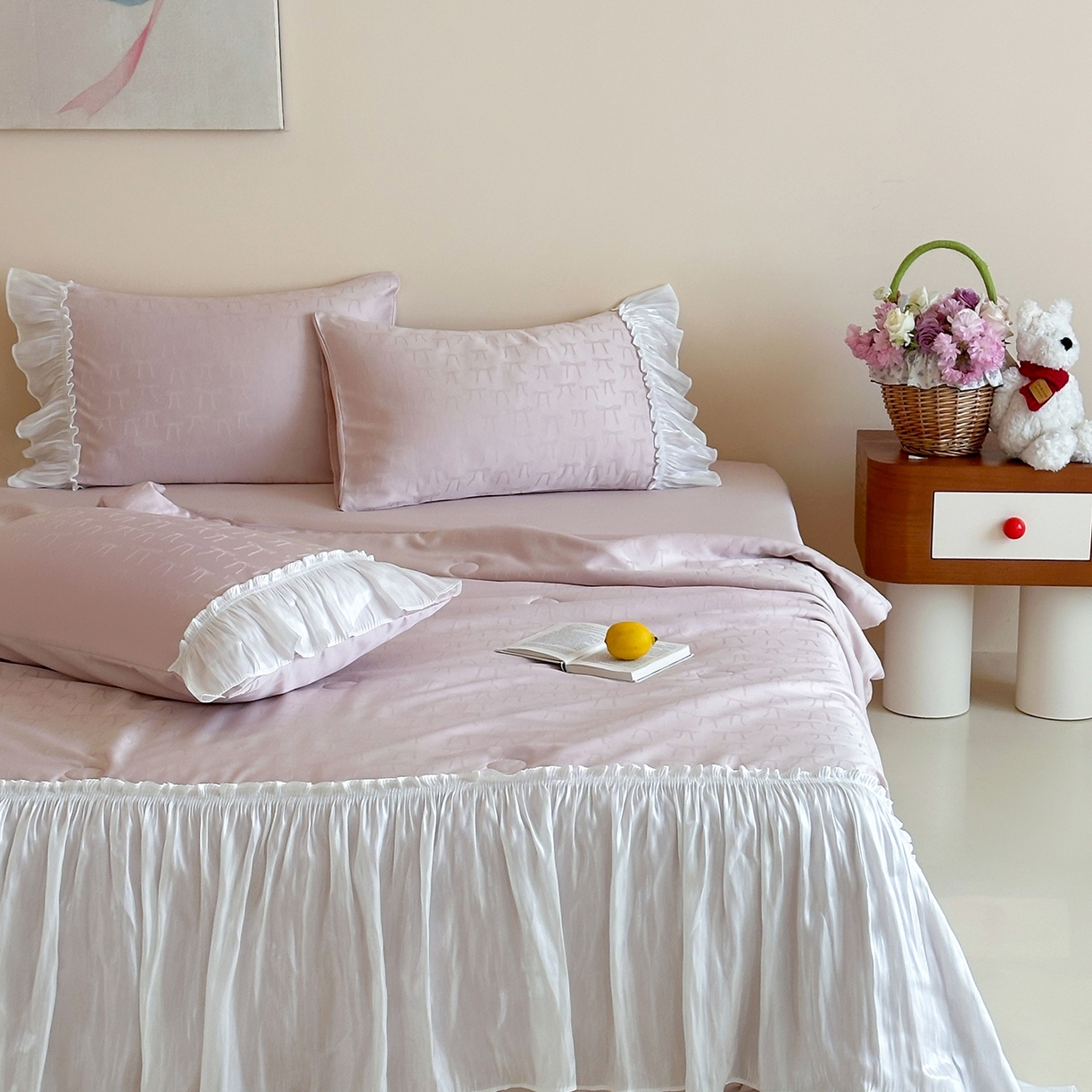 91家纺网 家纺一手货源 找家纺 山茶家居-原创设计（原山茶家纺） 2026新款水洗天丝提花夏被夏凉被空调被-月光纱 月光纱-豆紫