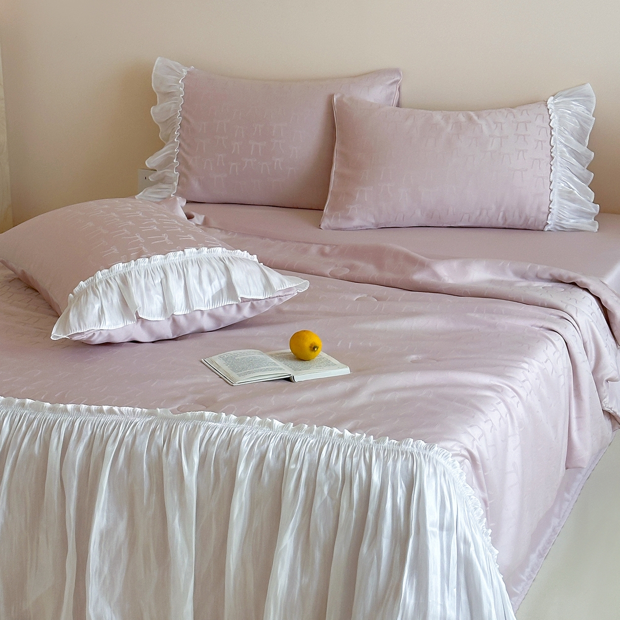 91家纺网 家纺一手货源 找家纺 山茶家居-原创设计（原山茶家纺） 2026新款水洗天丝提花夏被夏凉被空调被-月光纱 月光纱-豆紫