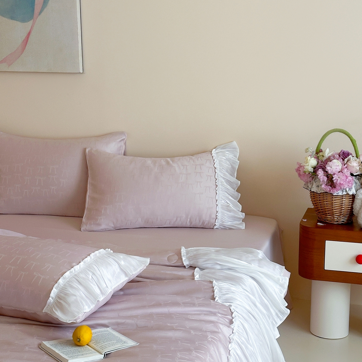 91家纺网 家纺一手货源 找家纺 山茶家居-原创设计（原山茶家纺） 2026新款水洗天丝提花夏被夏凉被空调被-月光纱 月光纱-豆紫