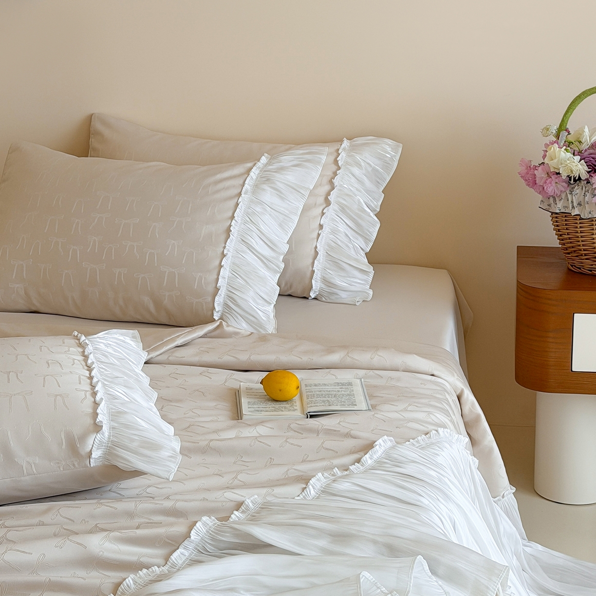 91家纺网 家纺一手货源 找家纺 山茶家居-原创设计（原山茶家纺） 2026新款水洗天丝提花夏被夏凉被空调被-月光纱 月光纱-咖