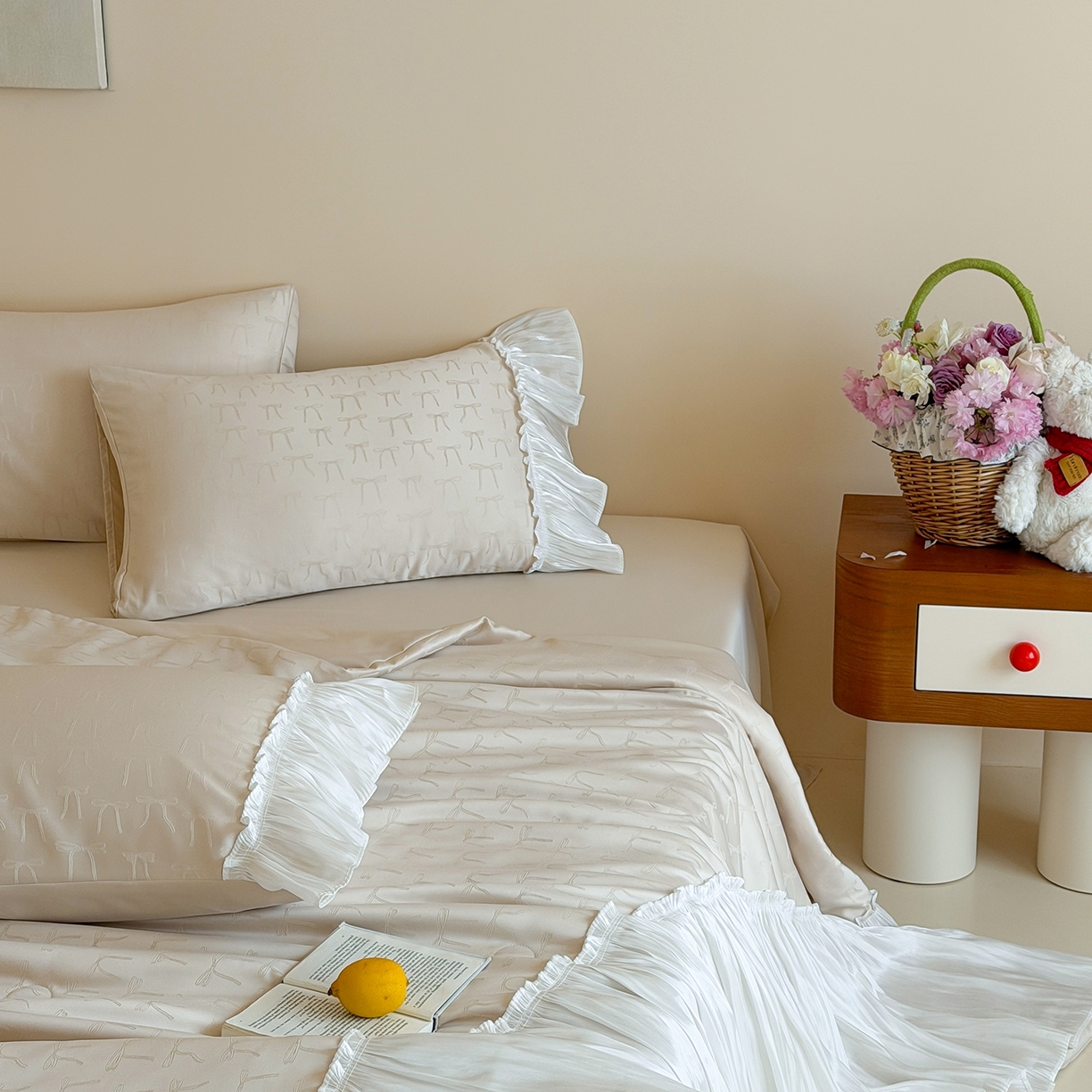 91家纺网 家纺一手货源 找家纺 山茶家居-原创设计（原山茶家纺） 2026新款水洗天丝提花夏被夏凉被空调被-月光纱 月光纱-咖