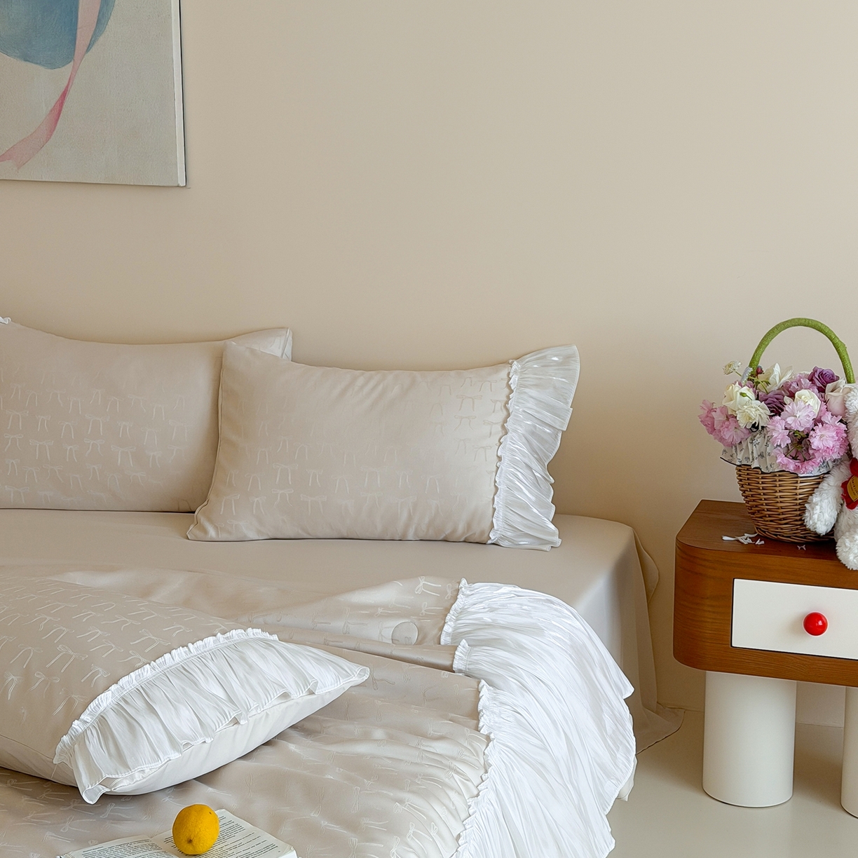 91家纺网 家纺一手货源 找家纺 山茶家居-原创设计（原山茶家纺） 2026新款水洗天丝提花夏被夏凉被空调被-月光纱 月光纱-咖