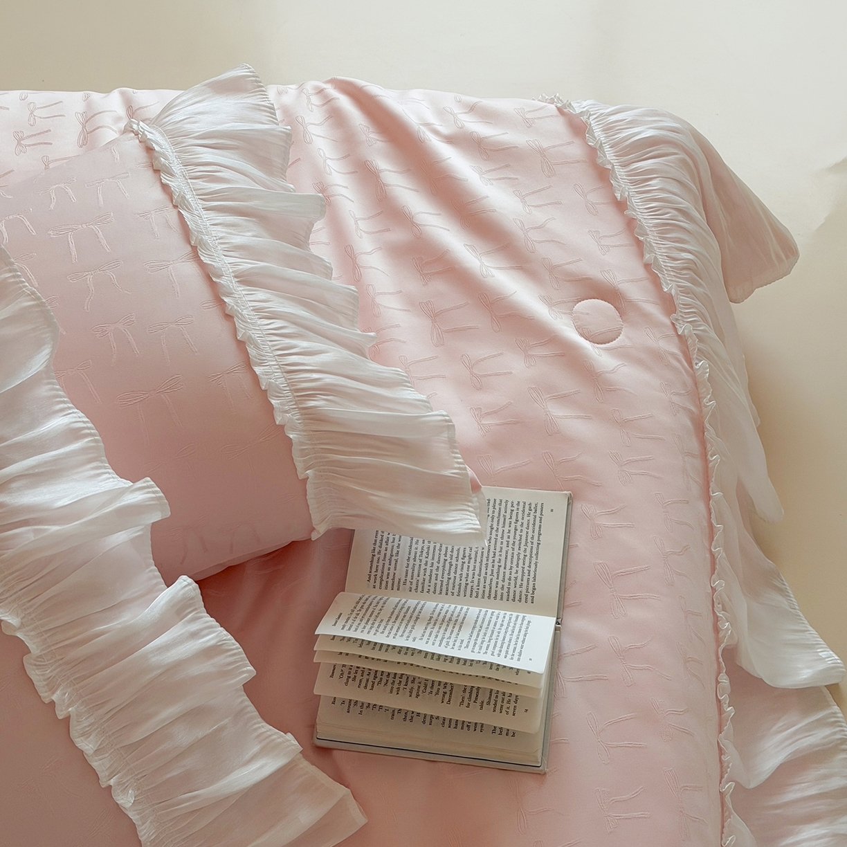 91家纺网 家纺一手货源 找家纺 山茶家居-原创设计（原山茶家纺） 2026新款水洗天丝提花夏被夏凉被空调被-月光纱 月光纱-粉