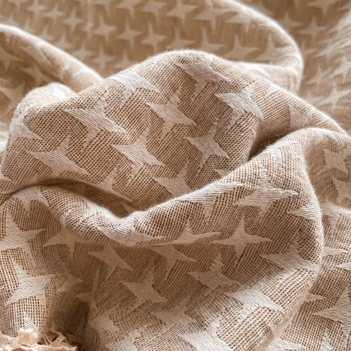 91家纺网 家纺一手货源 找家纺 梵克保罗 2026新款棉麻法式花边四件套 星芒