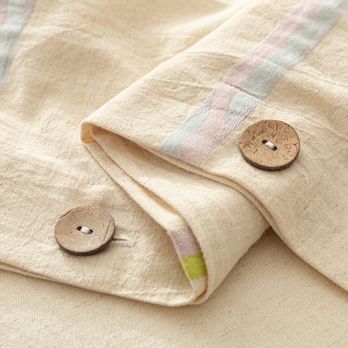 91家纺网 家纺一手货源 找家纺 梵克保罗 2026新款A类亲肤棉麻提花四件套 晴日彩絮