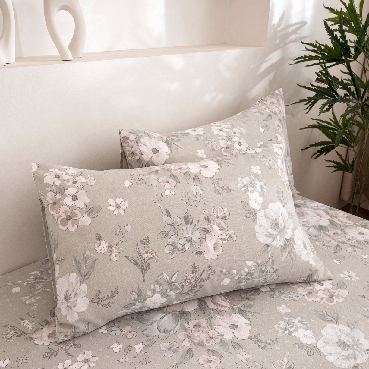 91家纺网 家纺一手货源 找家纺 首爱家纺 2026春夏新款亚麻老粗布床笠 床笠单件 烟茵