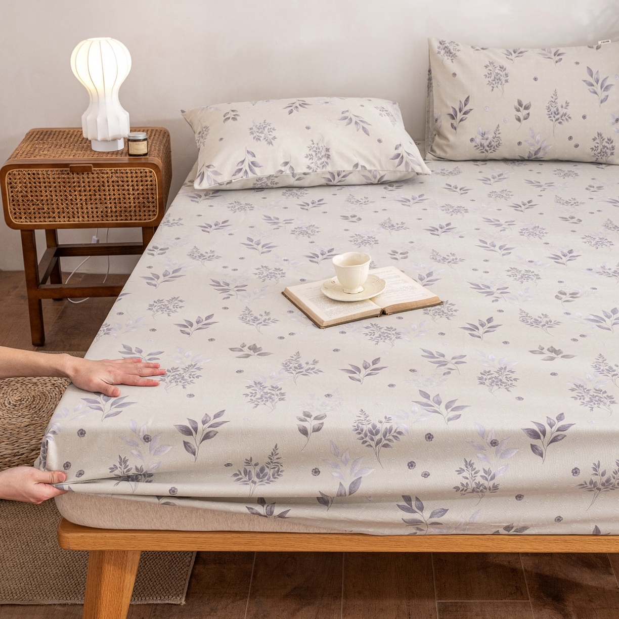 91家纺网 家纺一手货源 找家纺 （总）棉乐町家居 2026春夏新款亚麻老粗布床笠 床笠单件