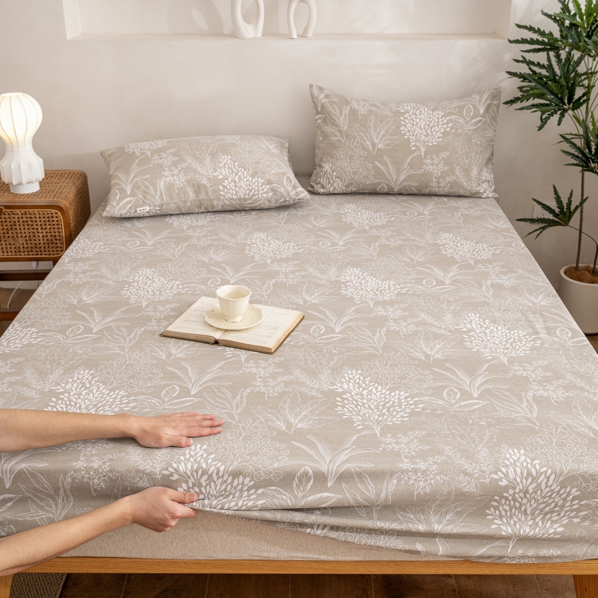 91家纺网 家纺一手货源 找家纺 （总）棉乐町家居 2026春夏新款亚麻老粗布床笠 床笠单件