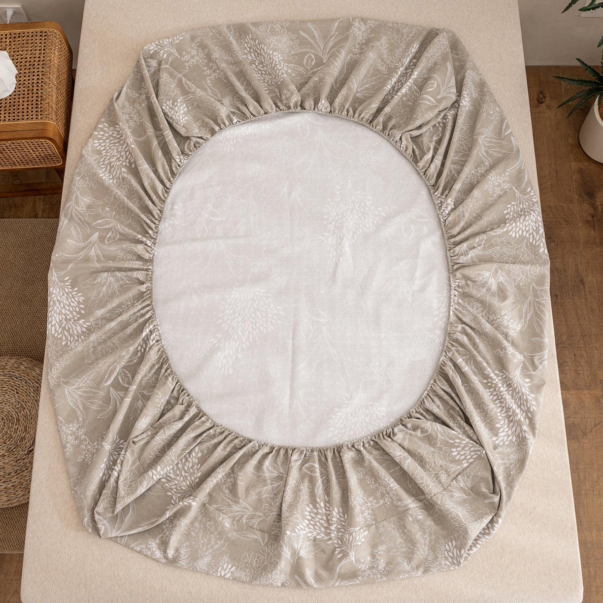 91家纺网 家纺一手货源 找家纺 （总）棉乐町家居 2026春夏新款亚麻老粗布床笠 床笠单件