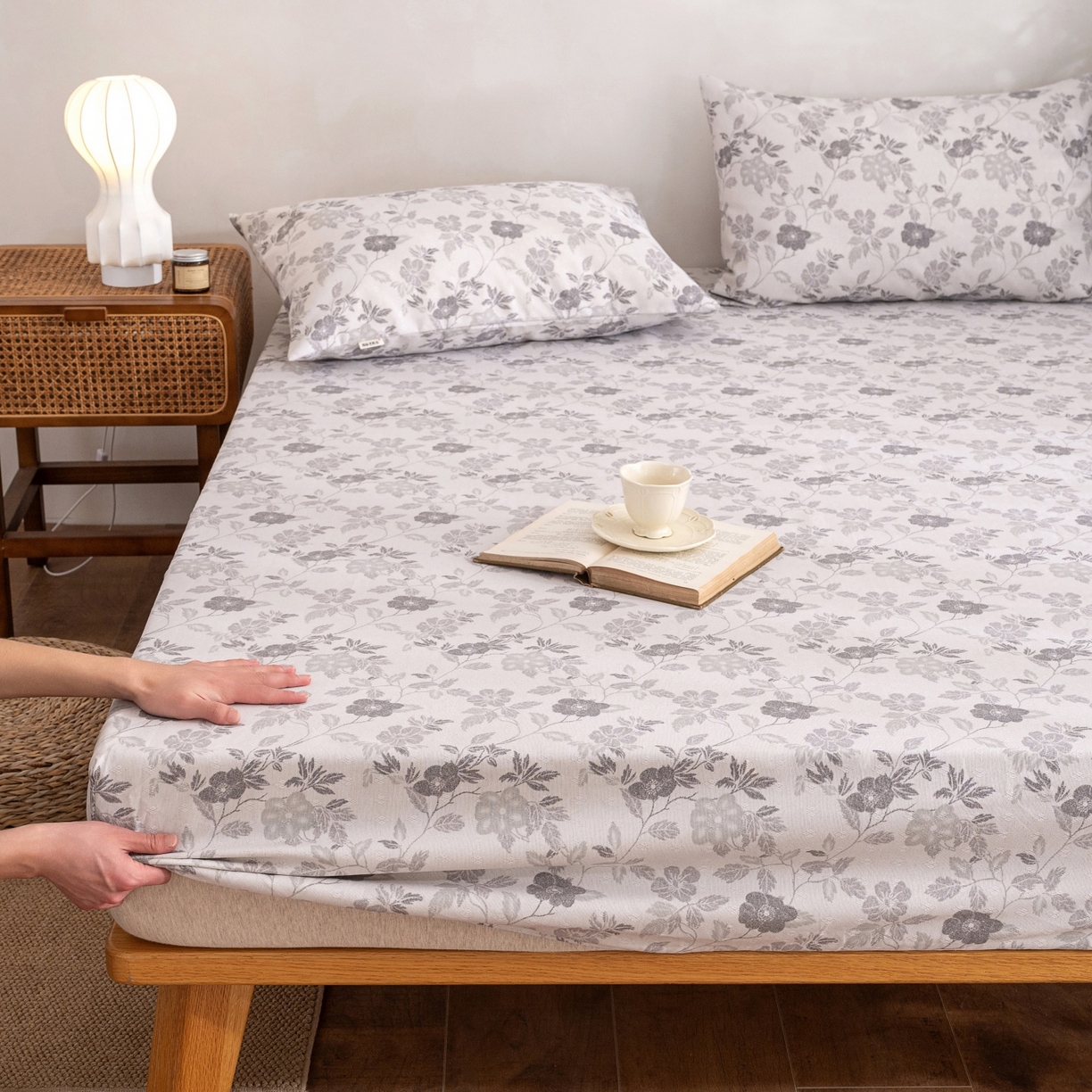 91家纺网 家纺一手货源 找家纺 （总）棉乐町家居 2026春夏新款亚麻老粗布床笠 床笠单件