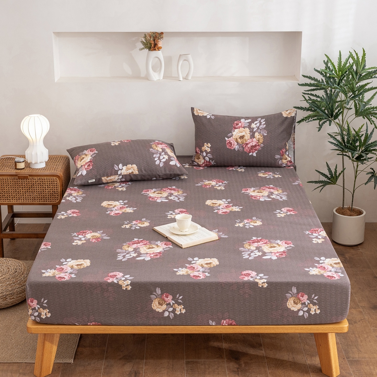 91家纺网 家纺一手货源 找家纺 棉乐町家居 2026春夏新款亚麻老粗布床笠 床笠单件 丁兰