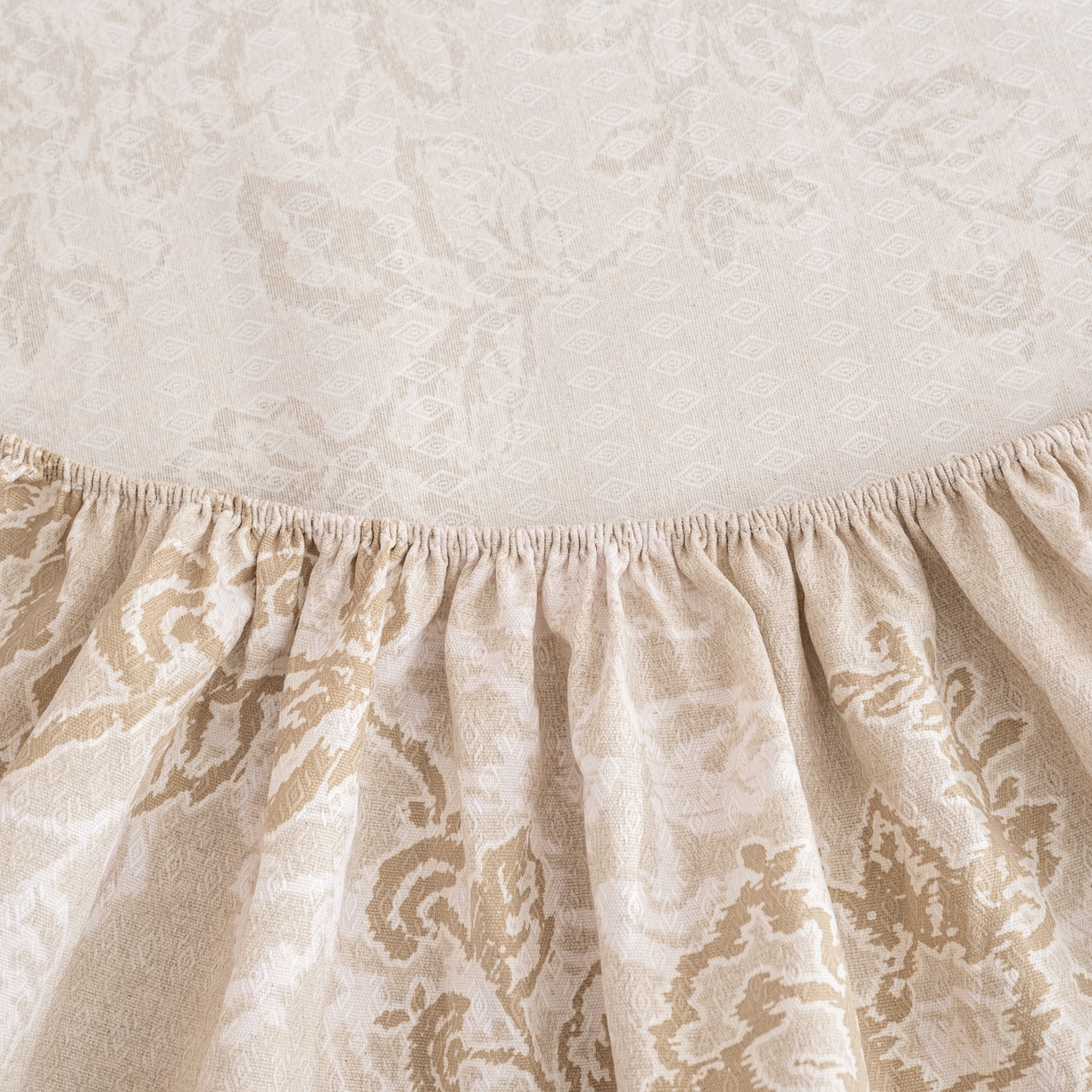 91家纺网 家纺一手货源 找家纺 棉乐町家居 2026春夏新款亚麻老粗布床笠 床笠单件 素然