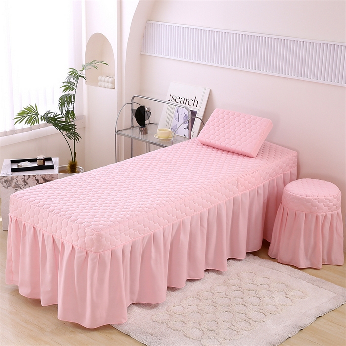 乐逸家纺 2026新款四季亲肤夹棉绗缝款床罩 源头工厂床罩专供 专用床罩可定制 亲肤夹棉床罩浅玉