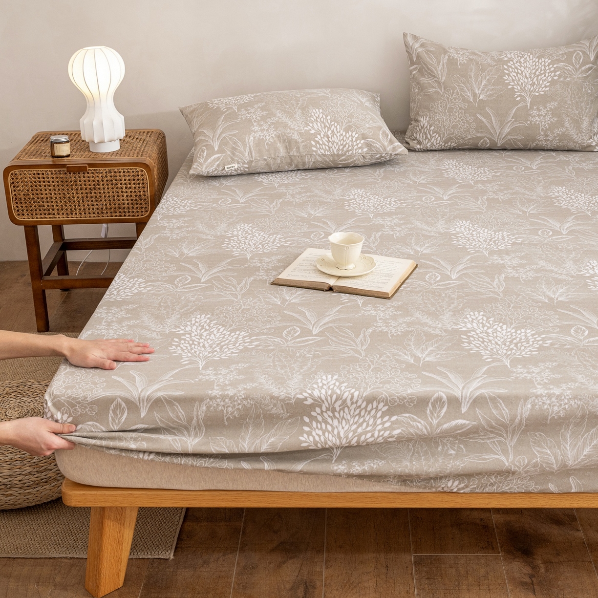 91家纺网 家纺一手货源 找家纺 （总）棉乐町家居 2026春夏新款亚麻老粗布床笠 床笠单件