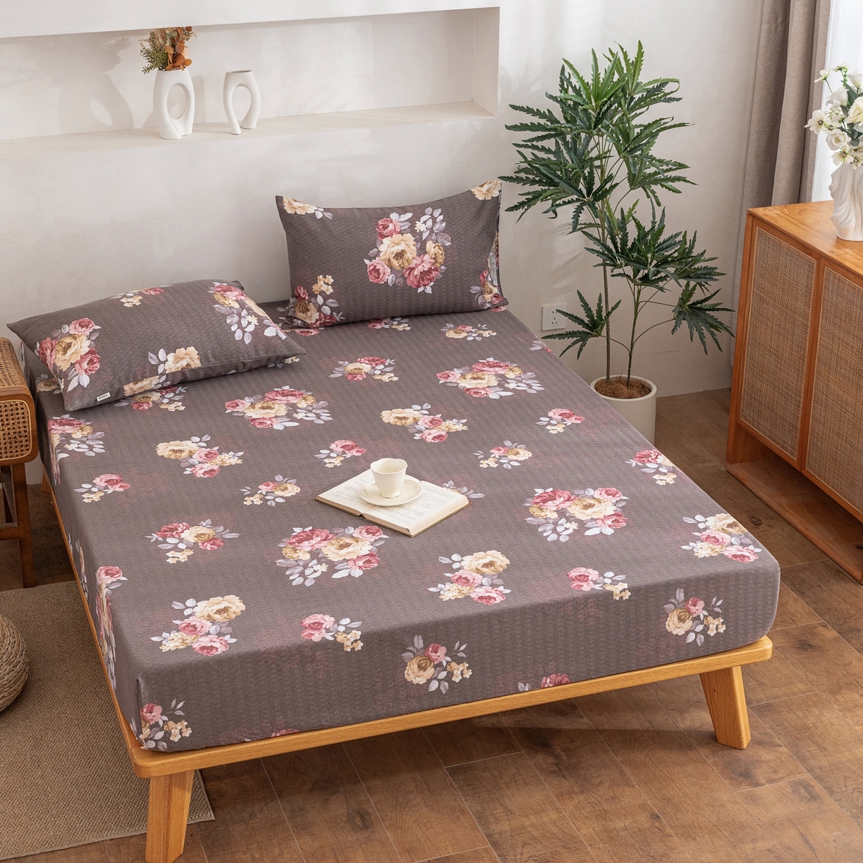 91家纺网 家纺一手货源 找家纺 棉乐町家居 2026春夏新款亚麻老粗布床笠 床笠单件 丁兰