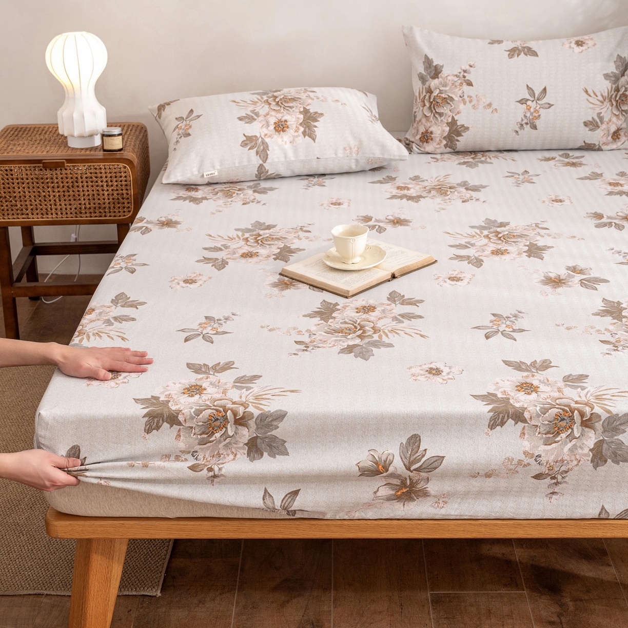 91家纺网 家纺一手货源 找家纺 （总）棉乐町家居 2026春夏新款亚麻老粗布床笠 床笠单件