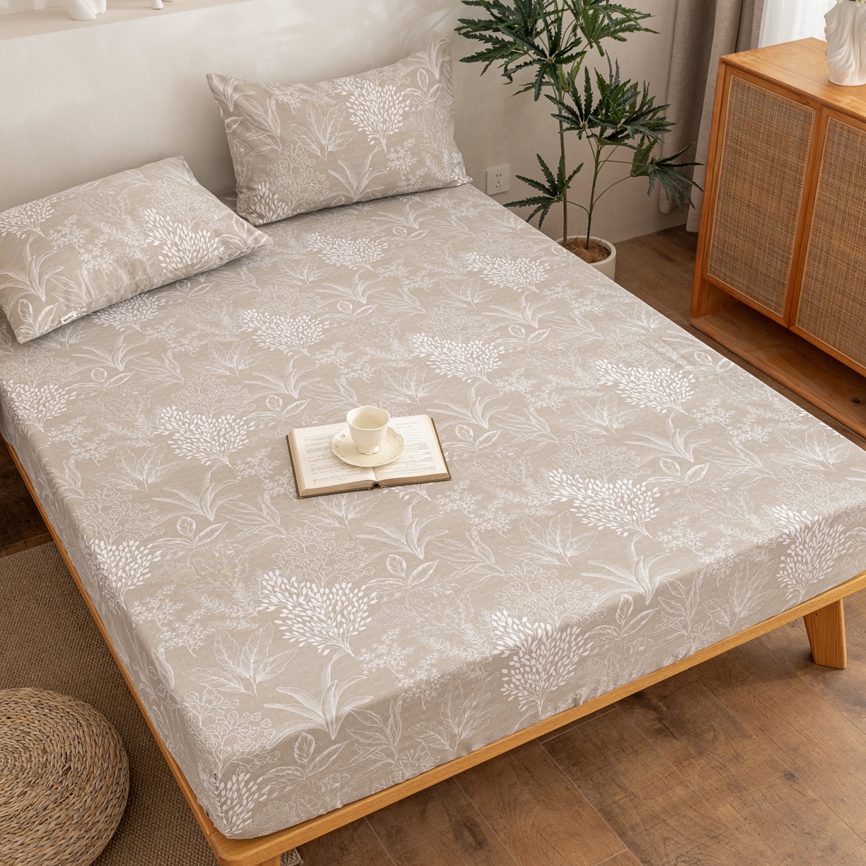 91家纺网 家纺一手货源 找家纺 棉乐町家居 2026春夏新款亚麻老粗布床笠 床笠单件 苍序