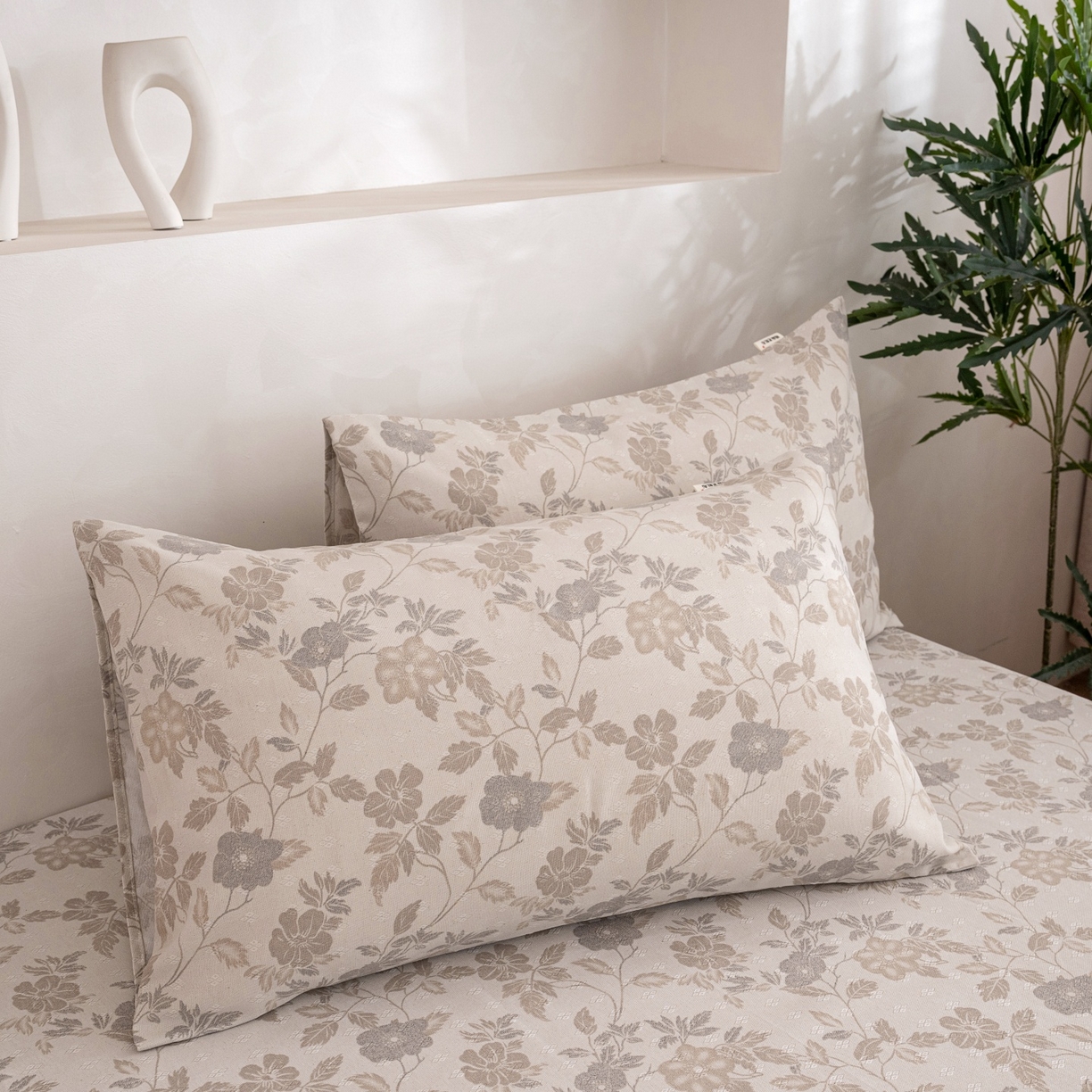 91家纺网 家纺一手货源 找家纺 棉乐町家居 2026春夏新款亚麻老粗布床笠 床笠单件 杏薇