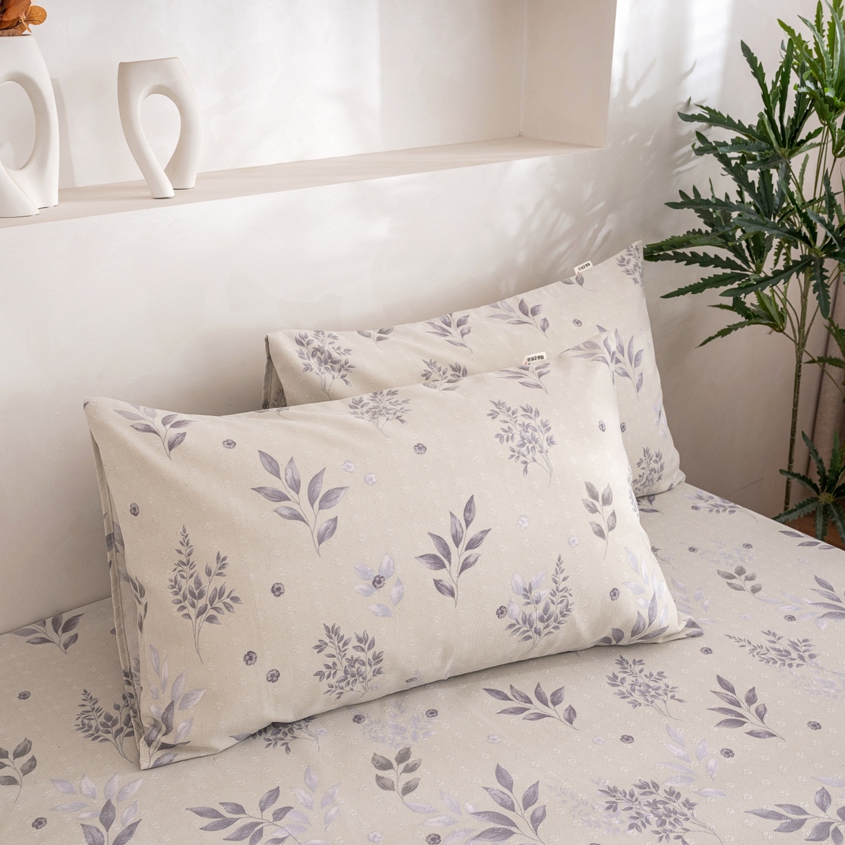 91家纺网 家纺一手货源 找家纺 棉乐町家居 2026春夏新款亚麻老粗布床笠 床笠单件 云荞