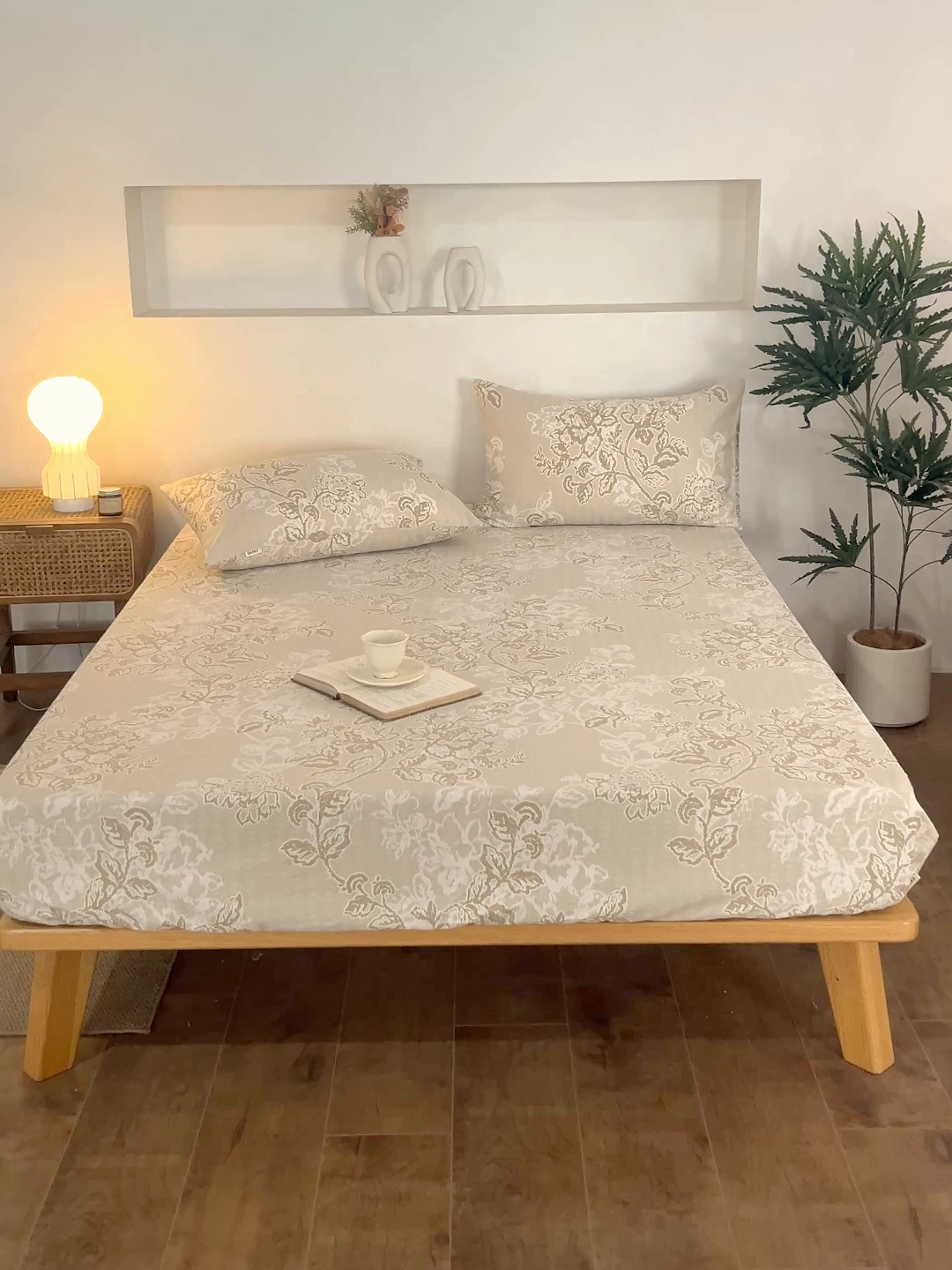 91家纺网 家纺一手货源 找家纺 棉乐町家居 2026春夏新款亚麻老粗布床笠 床笠单件 素然