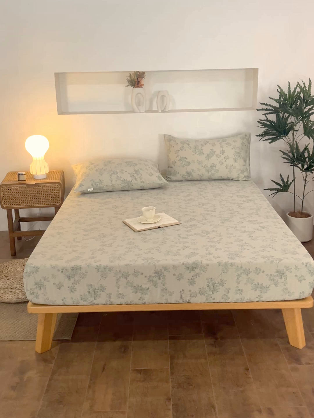 91家纺网 家纺一手货源 找家纺 棉乐町家居 2026春夏新款亚麻老粗布床笠 床笠单件 青岚