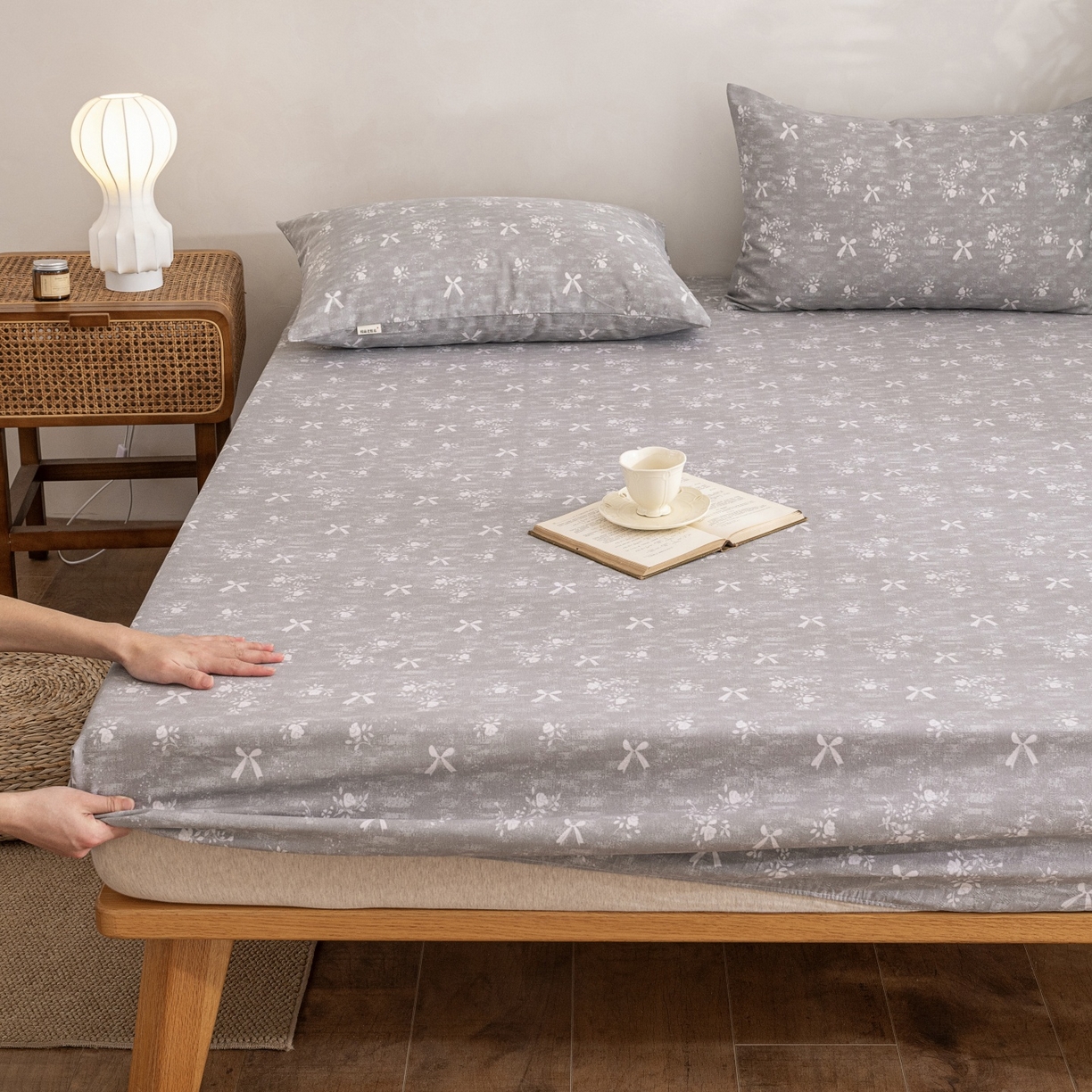 91家纺网 家纺一手货源 找家纺 （总）金泰莱 2026春夏新款亚麻老粗布床笠 床笠单件