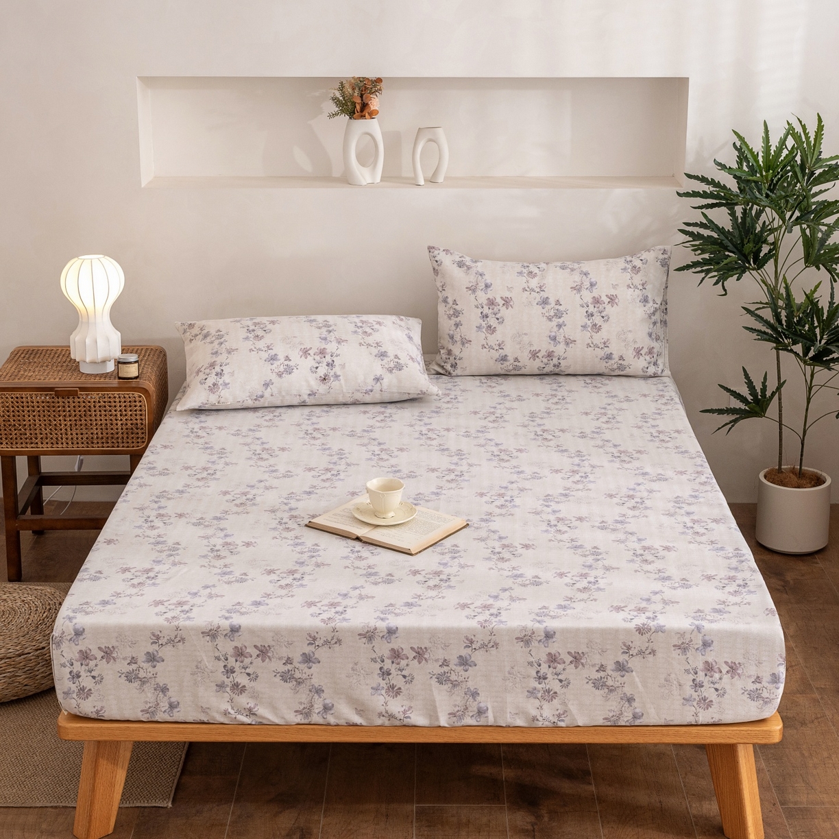 91家纺网 家纺一手货源 找家纺 金泰莱 2026春夏新款亚麻老粗布床笠 床笠单件 云舒