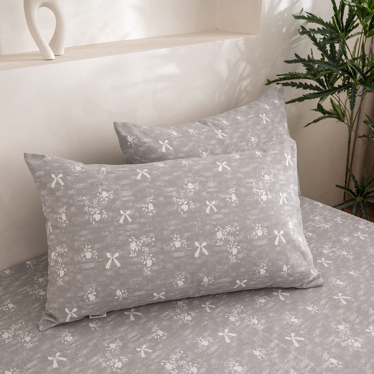 91家纺网 家纺一手货源 找家纺 金泰莱 2026春夏新款亚麻老粗布床笠 床笠单件 星蝶