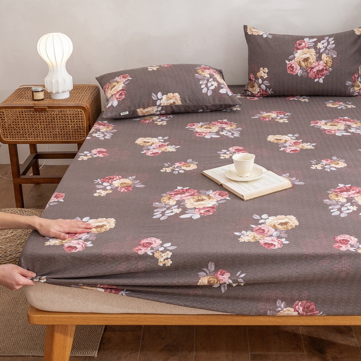 91家纺网 家纺一手货源 找家纺 （总）金泰莱 2026春夏新款亚麻老粗布床笠 床笠单件