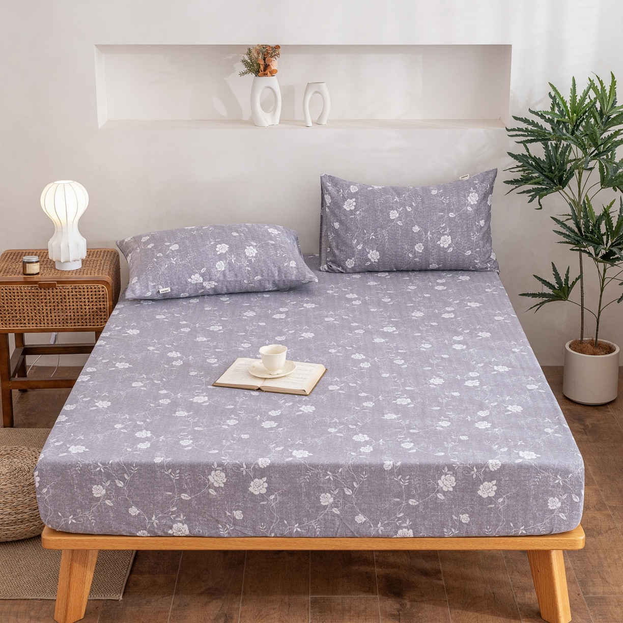 91家纺网 家纺一手货源 找家纺 金泰莱 2026春夏新款亚麻老粗布床笠 床笠单件 沐瑶