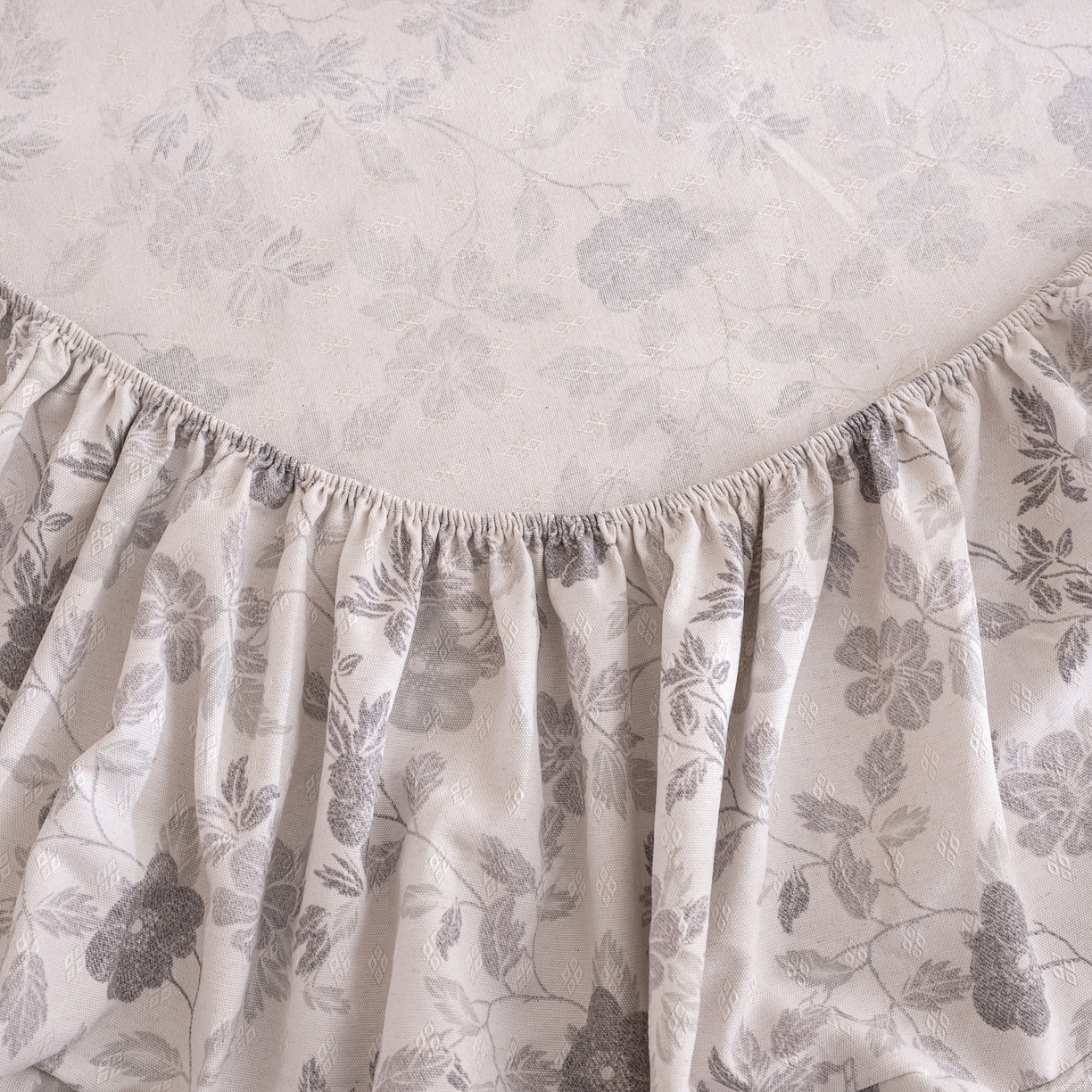 91家纺网 家纺一手货源 找家纺 金泰莱 2026春夏新款亚麻老粗布床笠 床笠单件 雾蔷