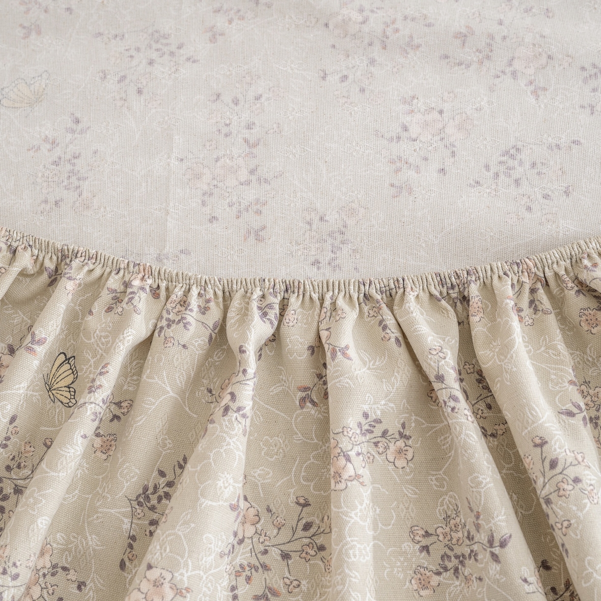 91家纺网 家纺一手货源 找家纺 金泰莱 2026春夏新款亚麻老粗布床笠 床笠单件 雾花