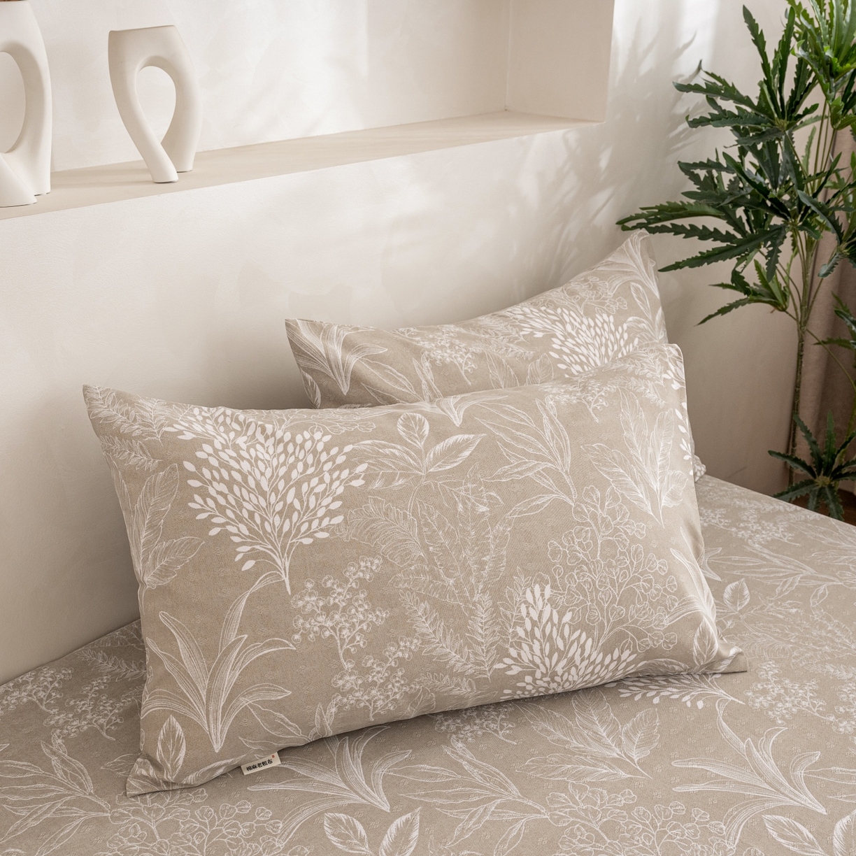 91家纺网 家纺一手货源 找家纺 金泰莱 2026春夏新款亚麻老粗布床笠 床笠单件 苍序