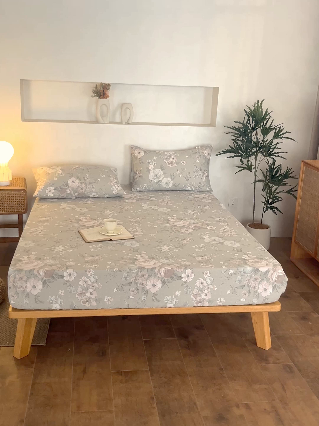 91家纺网 家纺一手货源 找家纺 金泰莱 2026春夏新款亚麻老粗布床笠 床笠单件 烟茵