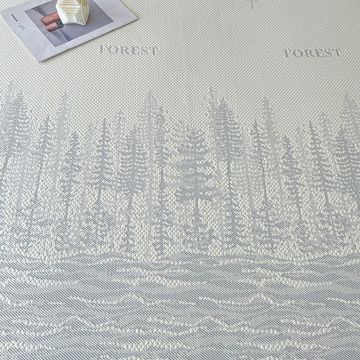 91家纺网 家纺一手货源 找家纺 铠畅家纺  2026新款冰豆豆PE高分子凉感印花床裙款凉席三件套 幸运树系列 幸运树-灰