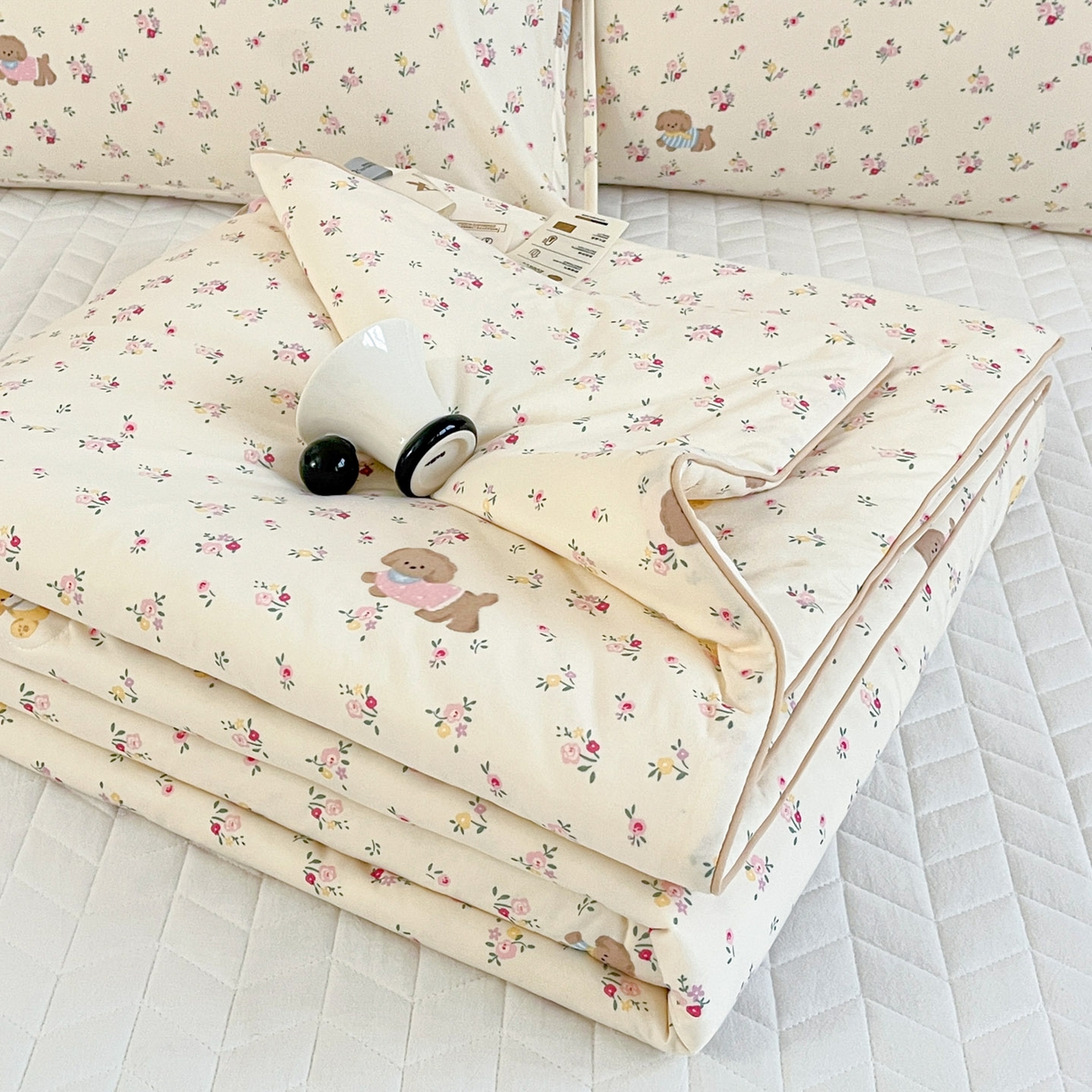 一加一 2026新款A类牛奶丝针织棉大豆夏被夏凉被空调被 花径小狗