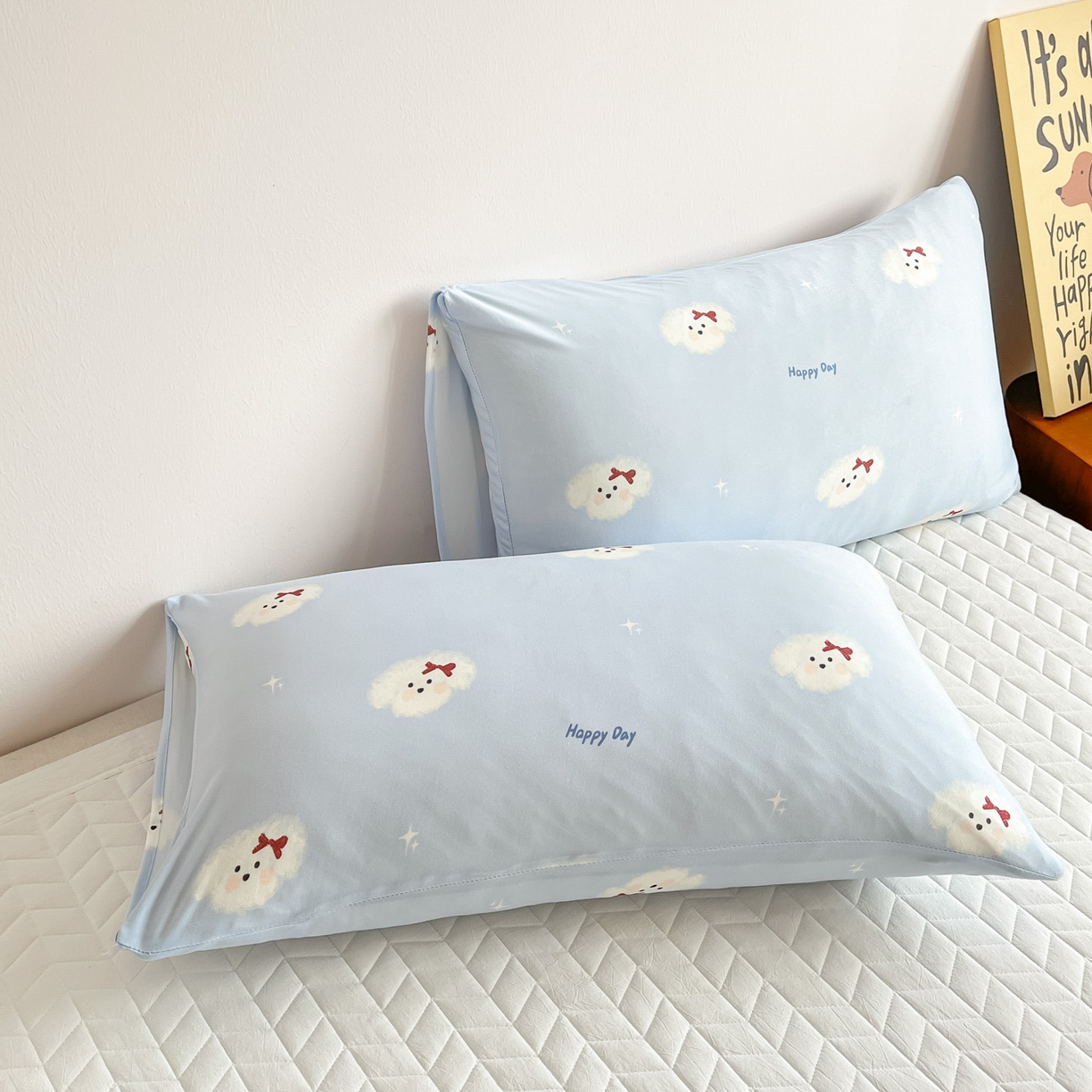 91家纺网 家纺一手货源 找家纺 一加一 2026新款A类牛奶丝针织棉大豆夏被夏凉被空调被 哈尼小狗