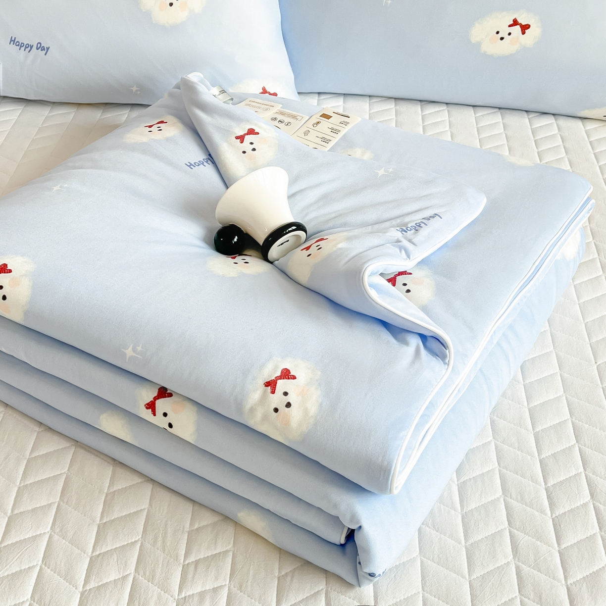 一加一 2026新款A类牛奶丝针织棉大豆夏被夏凉被空调被 哈尼小狗