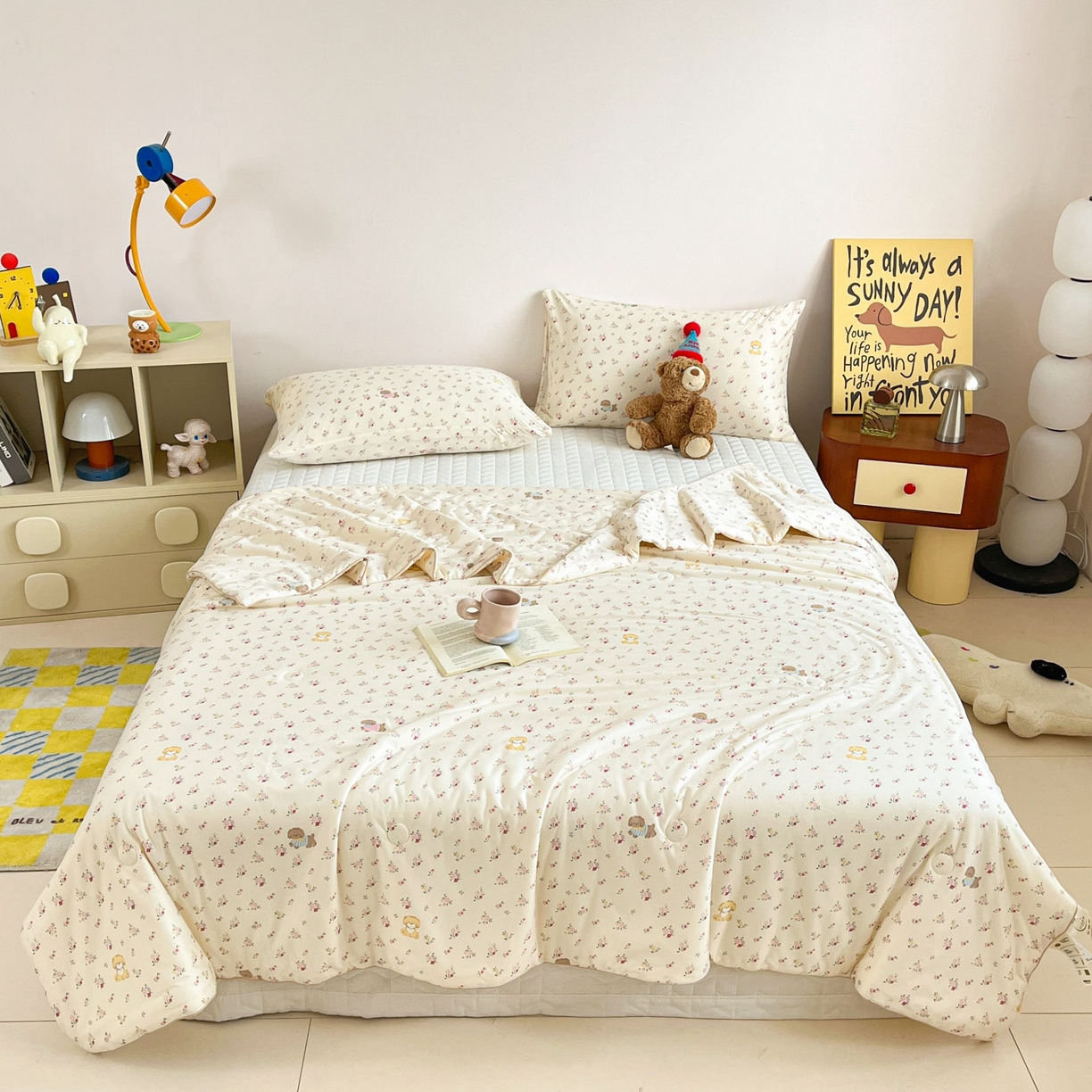 91家纺网 家纺一手货源 找家纺 （总）一加一 2026新款A类牛奶丝针织棉大豆夏被夏凉被空调被