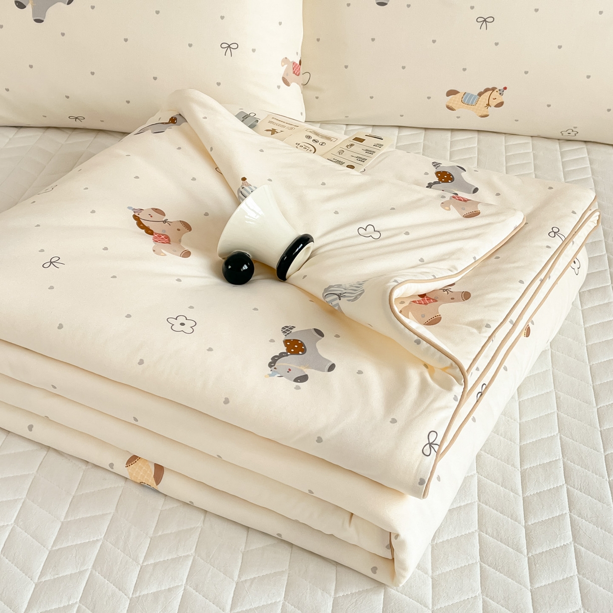 一加一 2026新款A类牛奶丝针织棉大豆夏被夏凉被空调被 快乐小马驹