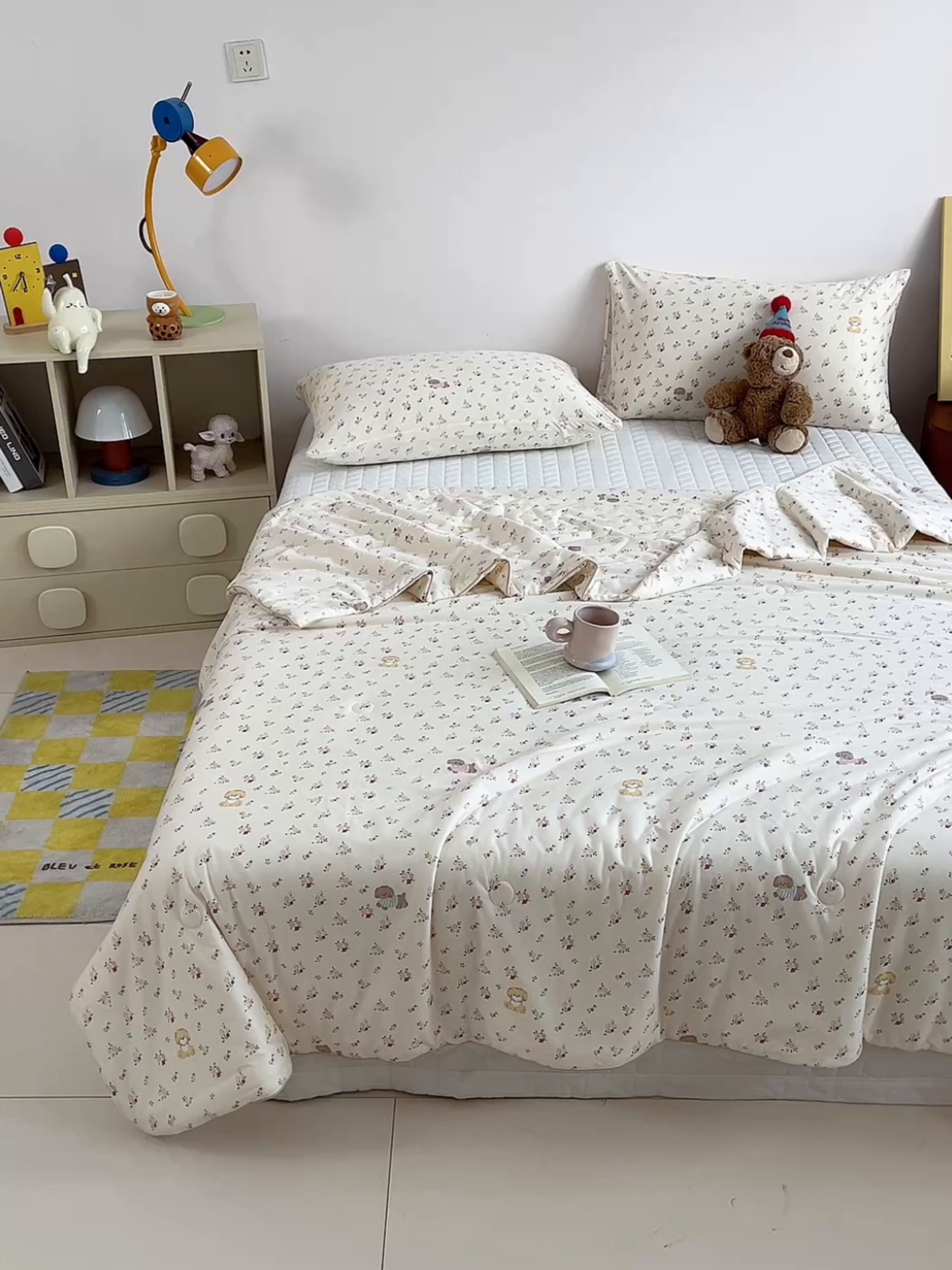 91家纺网 家纺一手货源 找家纺 （总）一加一 2026新款A类牛奶丝针织棉大豆夏被夏凉被空调被