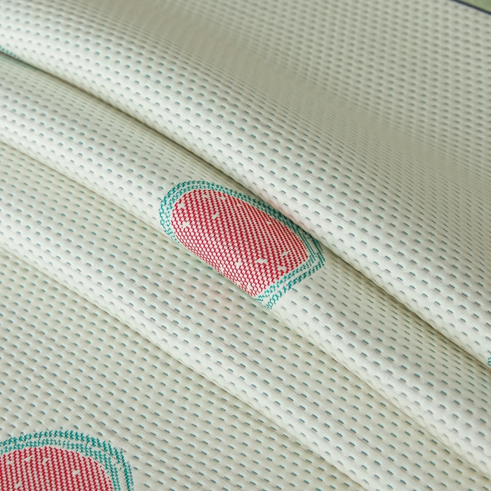 91家纺网 家纺一手货源 找家纺 印季家纺 2026新款卡通凉感提花豆豆席凉席席子三件套 西瓜