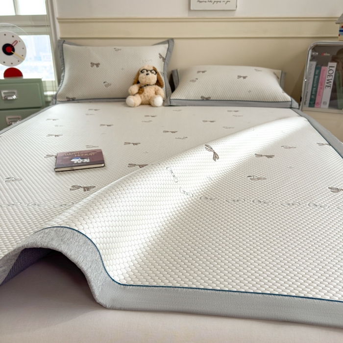 印季家纺 2026新款卡通凉感提花豆豆席凉席席子三件套 蝴蝶结