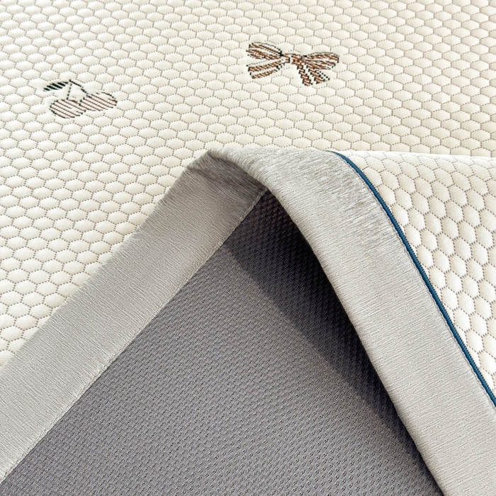 91家纺网 家纺一手货源 找家纺 印季家纺 2026新款卡通凉感提花豆豆席凉席席子三件套 蝴蝶结