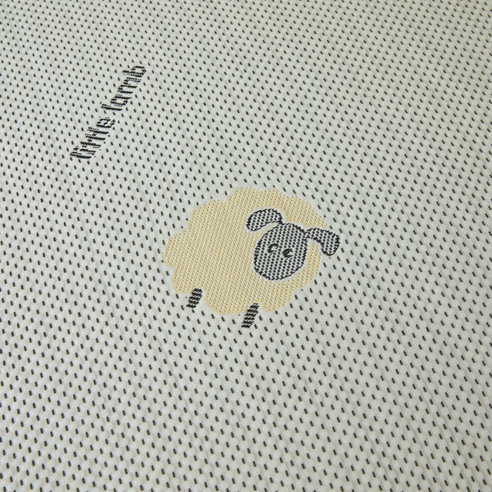 91家纺网 家纺一手货源 找家纺 印季家纺 2026新款卡通凉感提花豆豆席凉席席子三件套 小黑羊