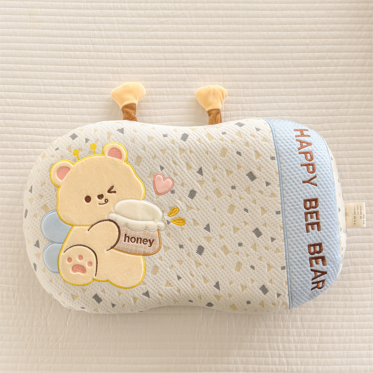 91家纺网 家纺一手货源 找家纺 麦肯锡 2026新款honey熊卡通记忆枕枕头枕芯 honey熊-蓝色