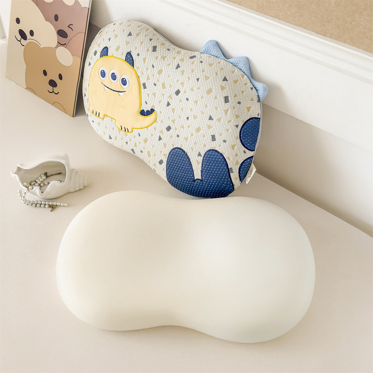 91家纺网 家纺一手货源 找家纺 麦肯锡 2026新款小怪兽卡通记忆枕枕头枕芯 小怪兽-黄色