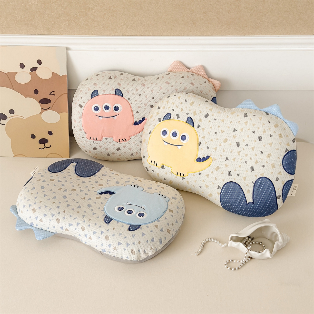 麦肯锡 2026新款小怪兽卡通记忆枕枕头枕芯 组合图仅供参考不可下单