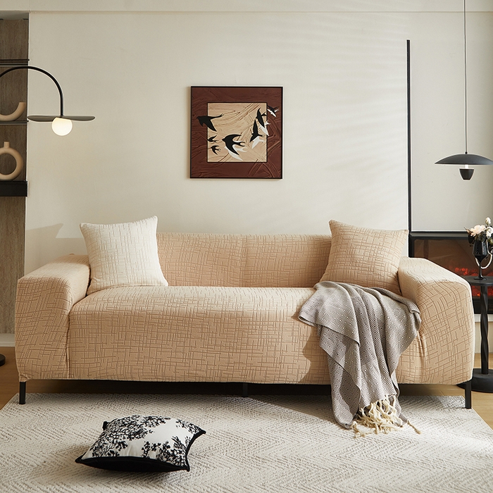 91家纺网 家纺一手货源 找家纺 （总）飞翔家纺沙发套 2026新款素格纹沙发套