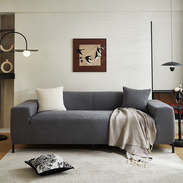 91家纺网 家纺一手货源 找家纺 （总）飞翔家纺沙发套 2026新款素格纹沙发套